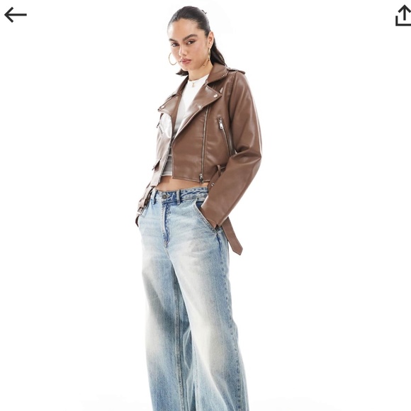 Stradivarius stopped faux leather jacket - Picture 5 of 5